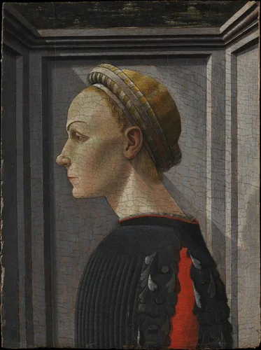 Portrait of a Woman by Giovanni di Francesco del Cervelliera, painting, 1440-1450