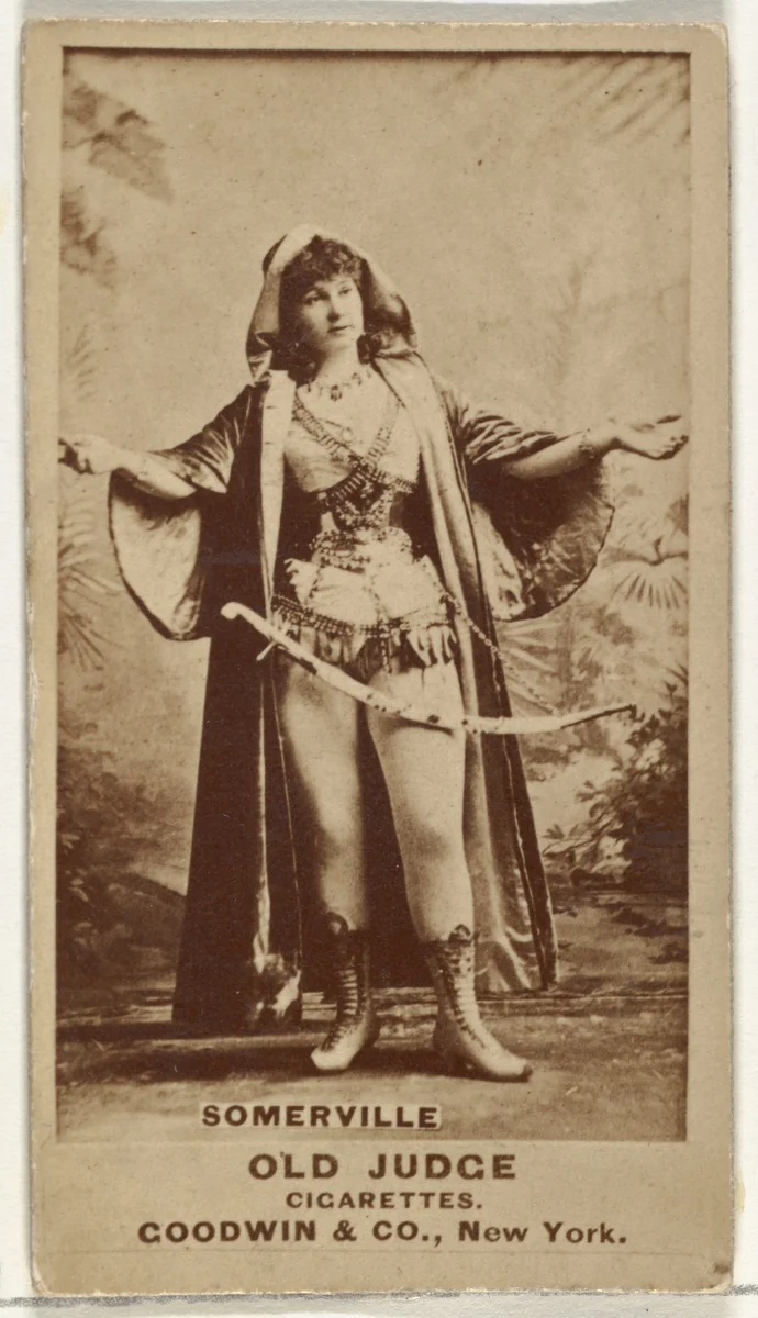 Annie Somerville, from the Actors and Actresses series (N171) for Old Judge Cigarettes by Goodwin & Company, photograph, 1886-1890