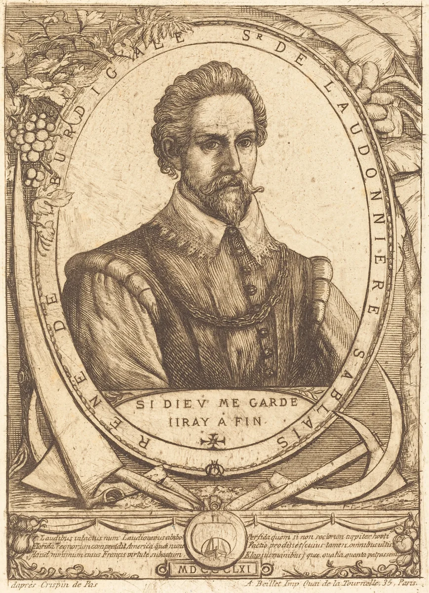 René Laudonnière Sablais (De Burdigale) by Charles Meryon, print, 1861