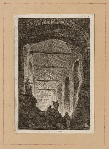 Plate Ten from Evenings in Rome by Hubert Robert, print, 1763-1764