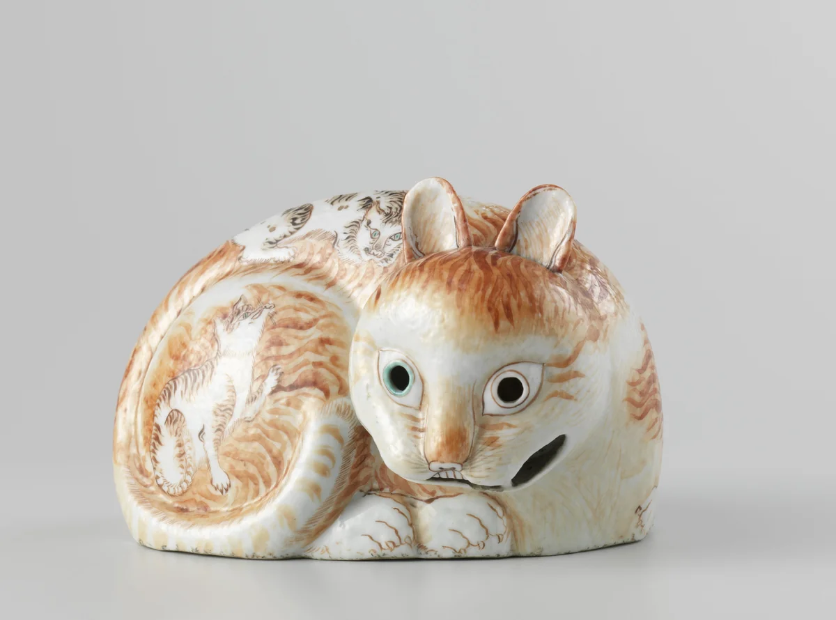 Nachtlichtje in de vorm van een kat by anonymous, other, 1760-1770