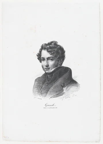 Portrait of Théodore Gericault by Alexandre-Marie Colin, print, 1824