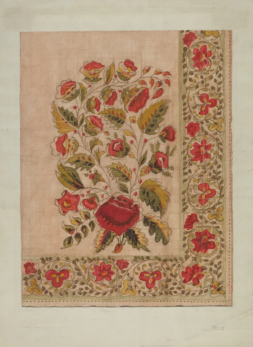 Printed Scarf by Mildred E. Bent, index of american design, 1935-1942