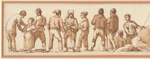 Italiaanse volkstypes by Victor Jean Nicolle, drawing, 1787-1811