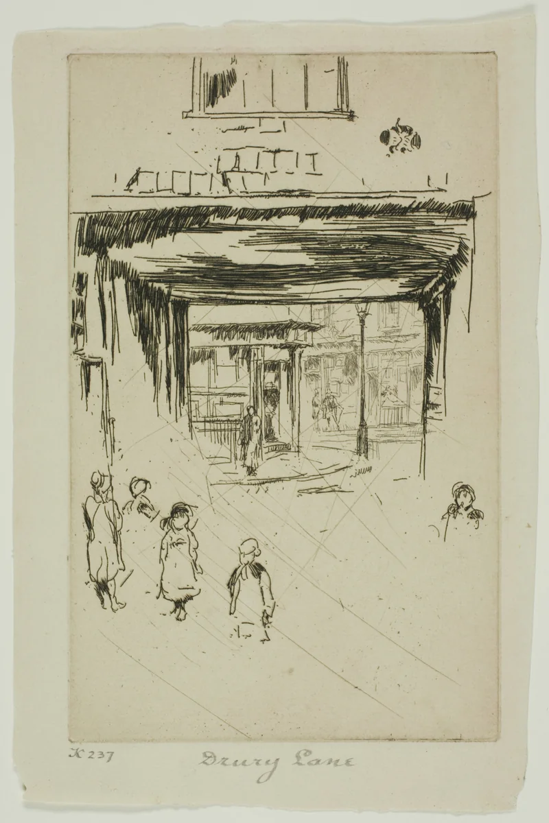 Drury Lane by James McNeill Whistler, print, 1880-1881