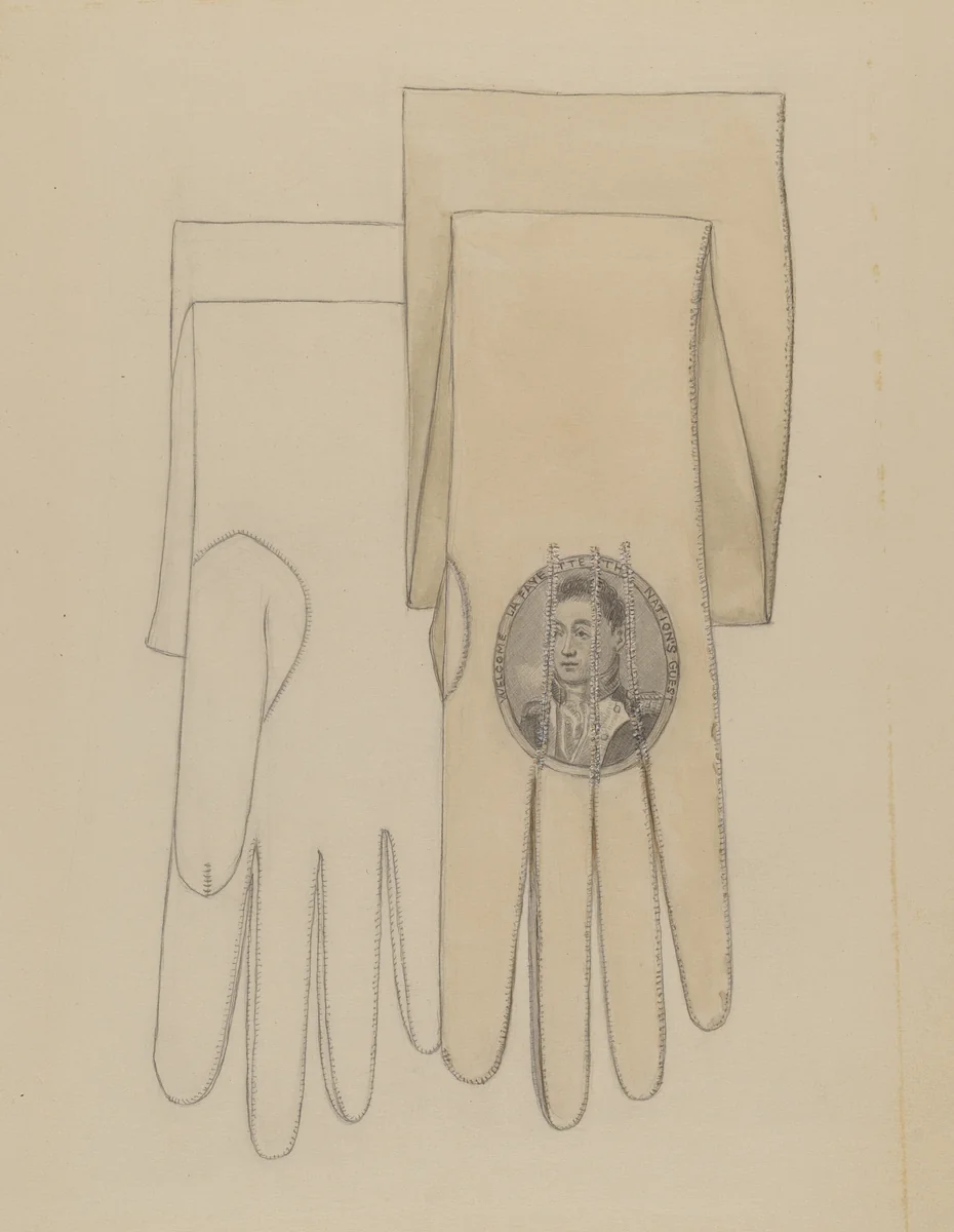 Gloves by Jessie M Benge, index of american design, 1935-1942
