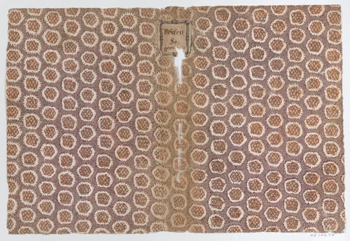Book cover with overall circular pattern by anonymous, print, 1700-1800