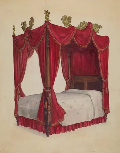 High Post Bed by Florence Choate, index of american design, 1936