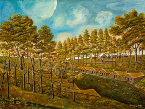 Early Camp Dugouts by Stanley Mazur
Olof Krans, index of american design, 1939