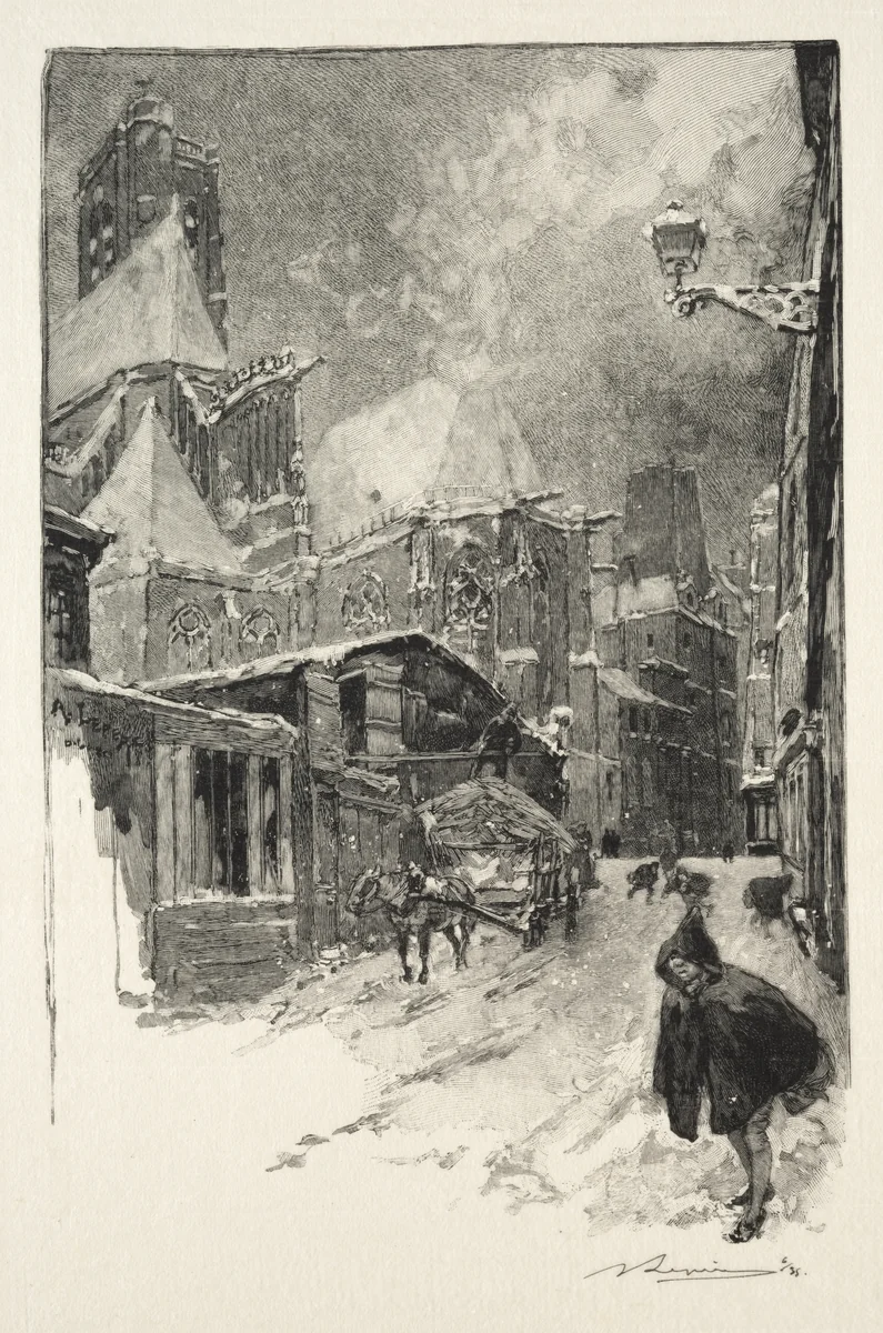 La Rue des Barres by Auguste Louis Lepère, print, 1886