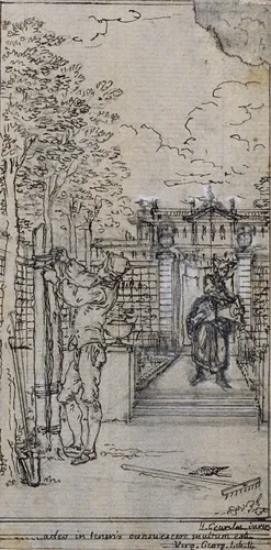 Study for Vignette-Frontispiece in Poncelet's "Principes Generaux pour Servir à l'Education des Enfants", vol. II by Hubert François Gravelot, drawing, 1753-1773