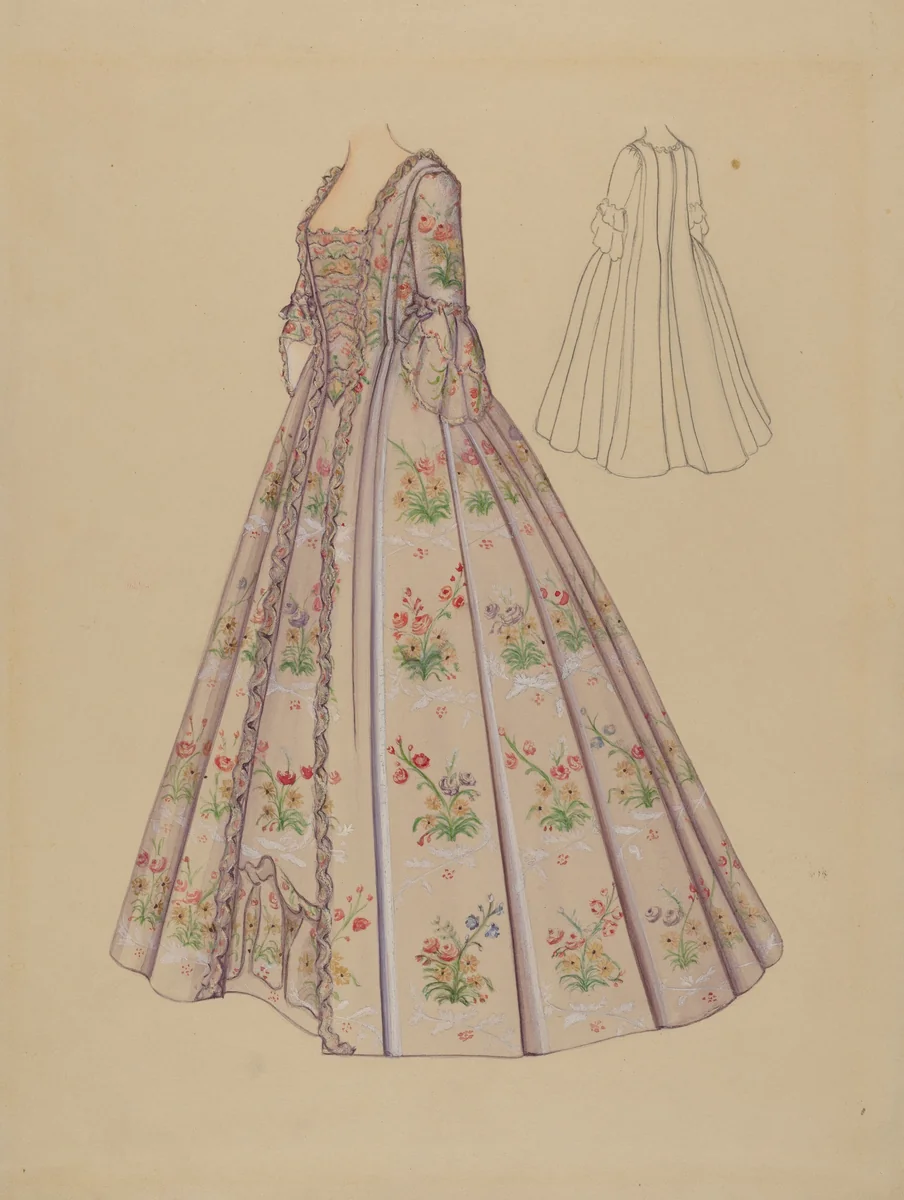 Wedding Dress by Marie Mitchell, index of american design, 1936