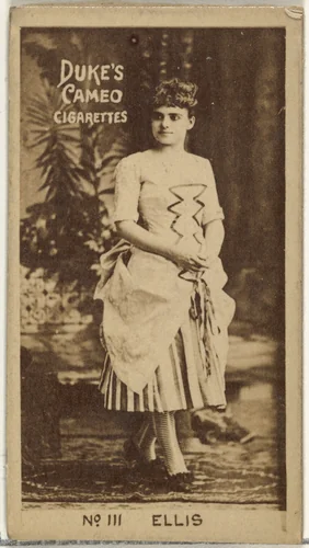 Card Number 111, Miss Ellis, from the Actors and Actresses series (N145-4) issued by Duke Sons & Co. to promote Cameo Cigarettes by W. Duke, Sons & Co., photograph, 1880-1889