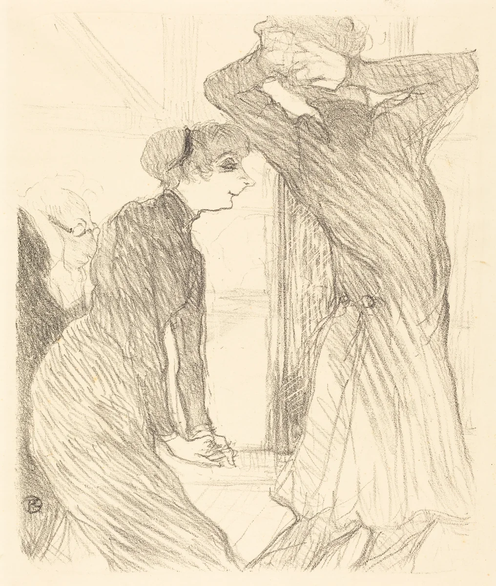 Lugne Poe and Baldy in "Au-dessus des forces humaines" (Lugne Poe et Baldy dans "Au-desses des forces humaines") by Henri de Toulouse-Lautrec, print, 1894