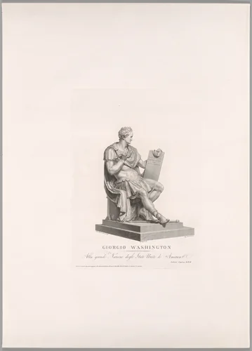 George Washington, Front View, from Oeuvre de Canova by Angelo Bertini, print, 1817