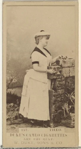 Card Number 157, Theo, from the Actors and Actresses series (N145-5) issued by Duke Sons & Co. to promote Cameo Cigarettes by W. Duke, Sons & Co., photograph, 1880-1889