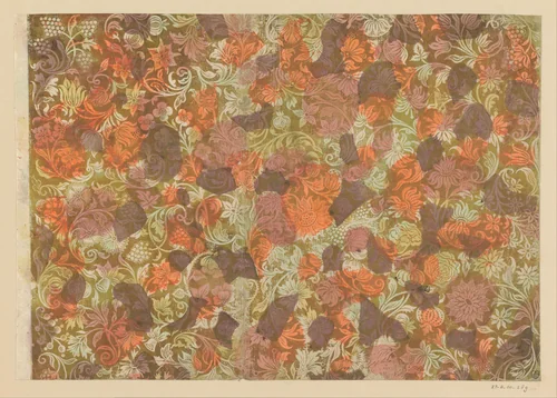 Blad met bloemen en vruchten by anonymous, other, 1700-1800