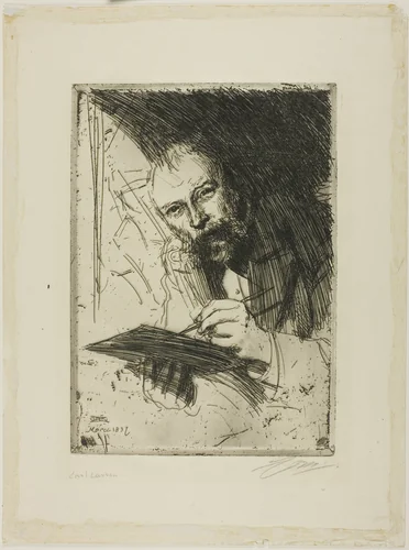 Carl Larsson by Anders Zorn, print, 1897