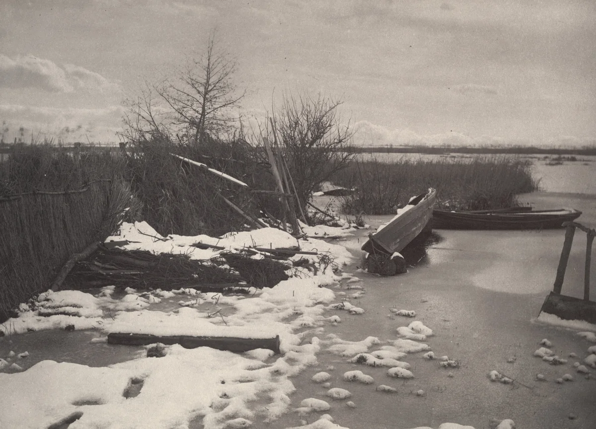 The First Frost from Life and Landscape on the Norfolk Broads (London, 1886) by Peter Henry Emerson, photograph, 1885