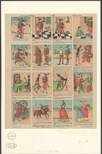 Pieter op reis by anonymous, print, 1833-1911