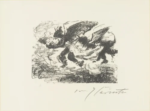 Resting on a Summer Evening (Rast am Sommerabend) from The Robbers (Die Räuber) by Lovis Corinth, print, 1923