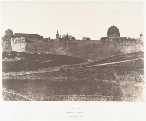 Jérusalem, Enceinte du Temple, Vue générale de la face Sud 2 by Auguste Salzmann, photograph, 1854-1859