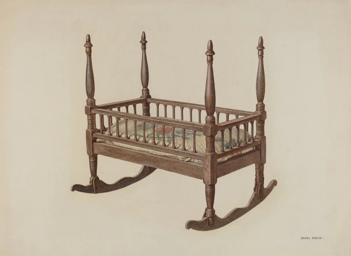 Cradle by Pearl Davis, index of american design, 1939