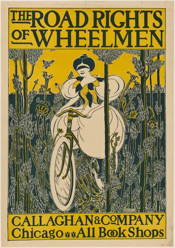 The Road Rights of Wheelmen, Callaghan and Company, Chicago by E. Nadall, print, 1895