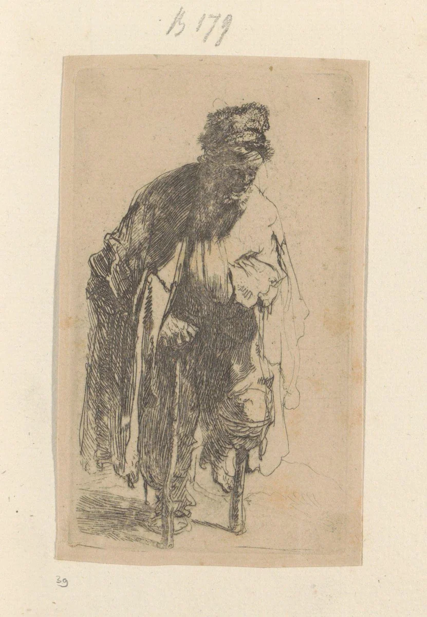 Bedelaar met een houten been by Rembrandt van Rijn, book, 1628-1632