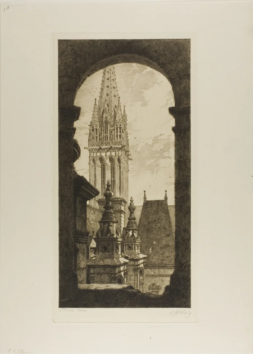 St. Pierre, Caen by Axel Herman Haig, print, 1879