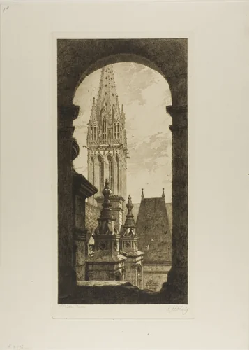 St. Pierre, Caen by Axel Herman Haig, print, 1879