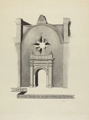 Mision San Carlos de Borromeo de Carmelo by James Jones, index of american design, 1935-1942