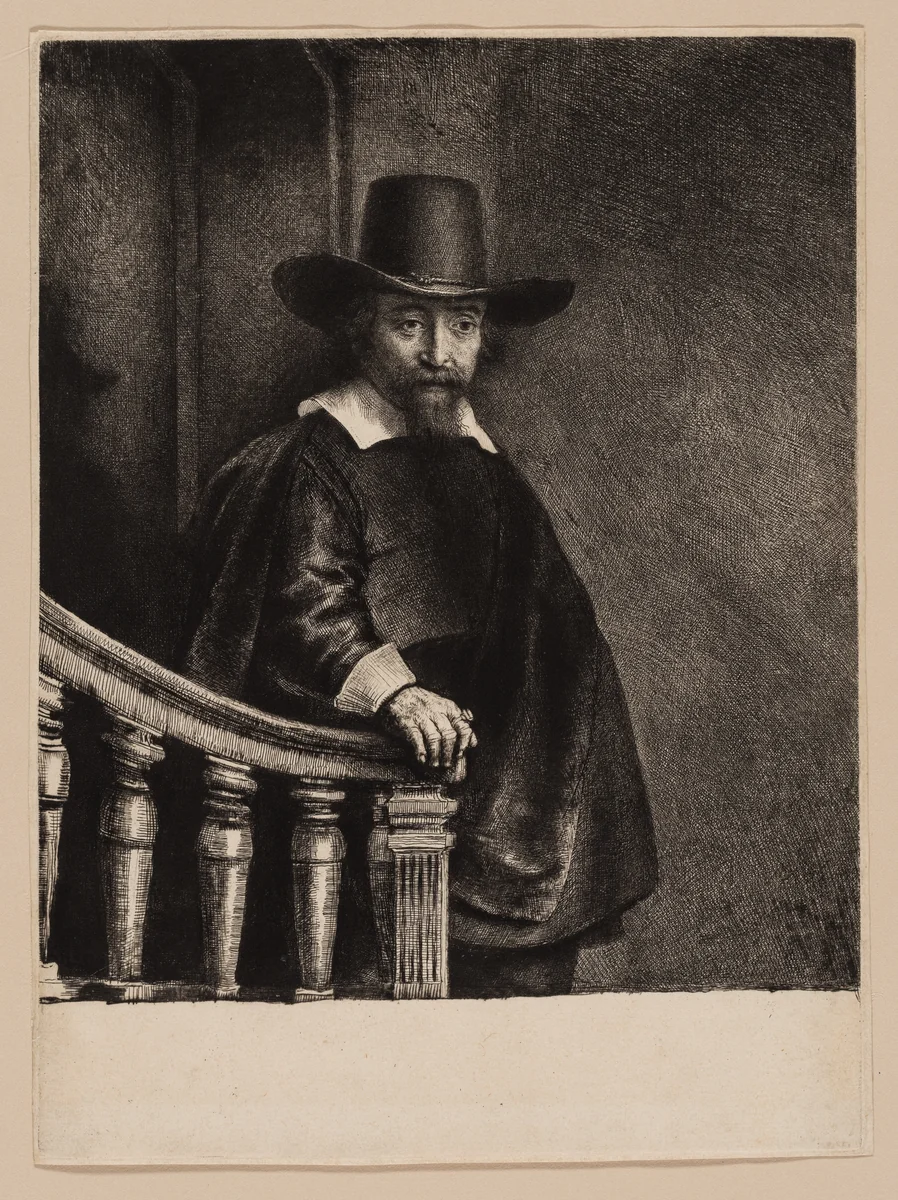 Ephraim Bonus, Jewish Physician by Rembrandt van Rijn, print, 1647