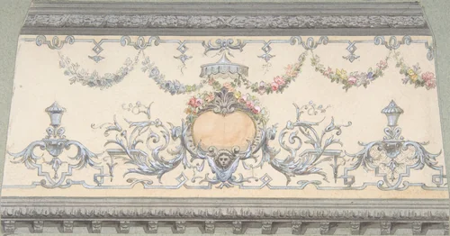 Design for Cove Section by Jules-Edmond-Charles Lachaise, drawing, 1850-1900