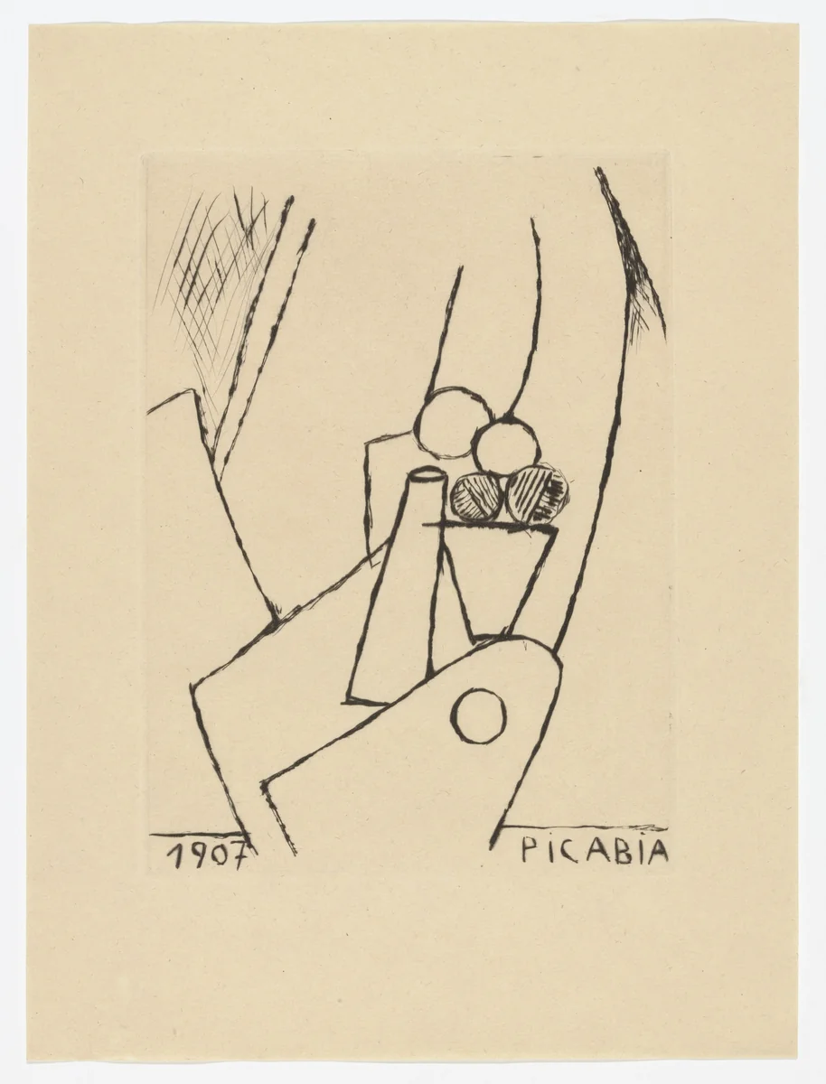 Duplicate of plate from Du Cubisme (On Cubism) by Francis Picabia, illustrated book, 1907