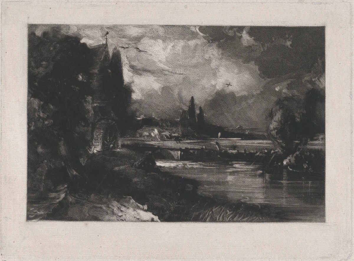 A Mill by David Lucas, print, 1829