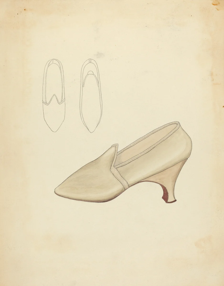 Slippers by Doris Beer, index of american design, 1940