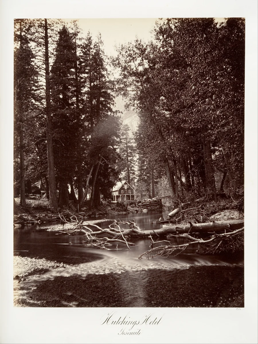 Hutchings Hotel, Yosemite by Carleton E. Watkins, photograph, 1870-1874