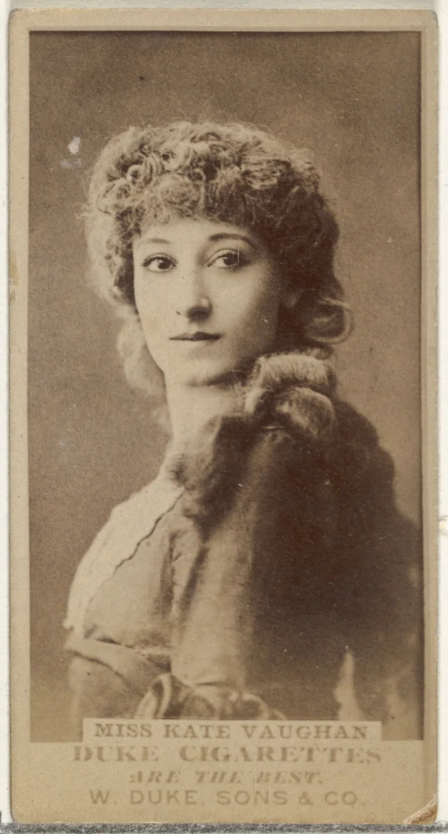 Miss Kate Vaughan, from the Actors and Actresses series (N145-7) issued by Duke Sons & Co. to promote Duke Cigarettes by W. Duke, Sons & Co., photograph, 1880-1889