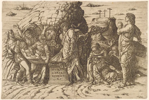 The Entombment by Andrea Mantegna, print, 1470-1480