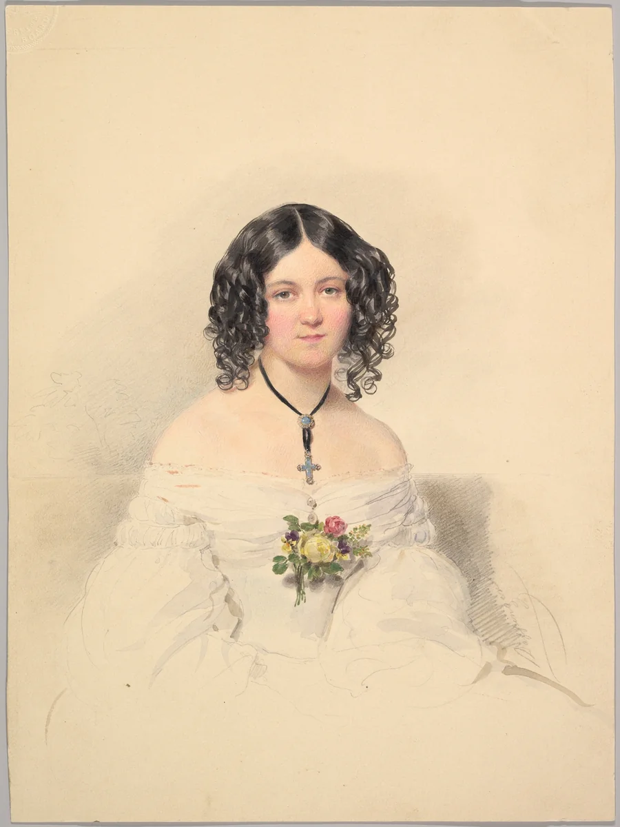 Countess Hélène Esterházy, née Countess Bezobrazov by Moritz Michael Daffinger, drawing, 1841