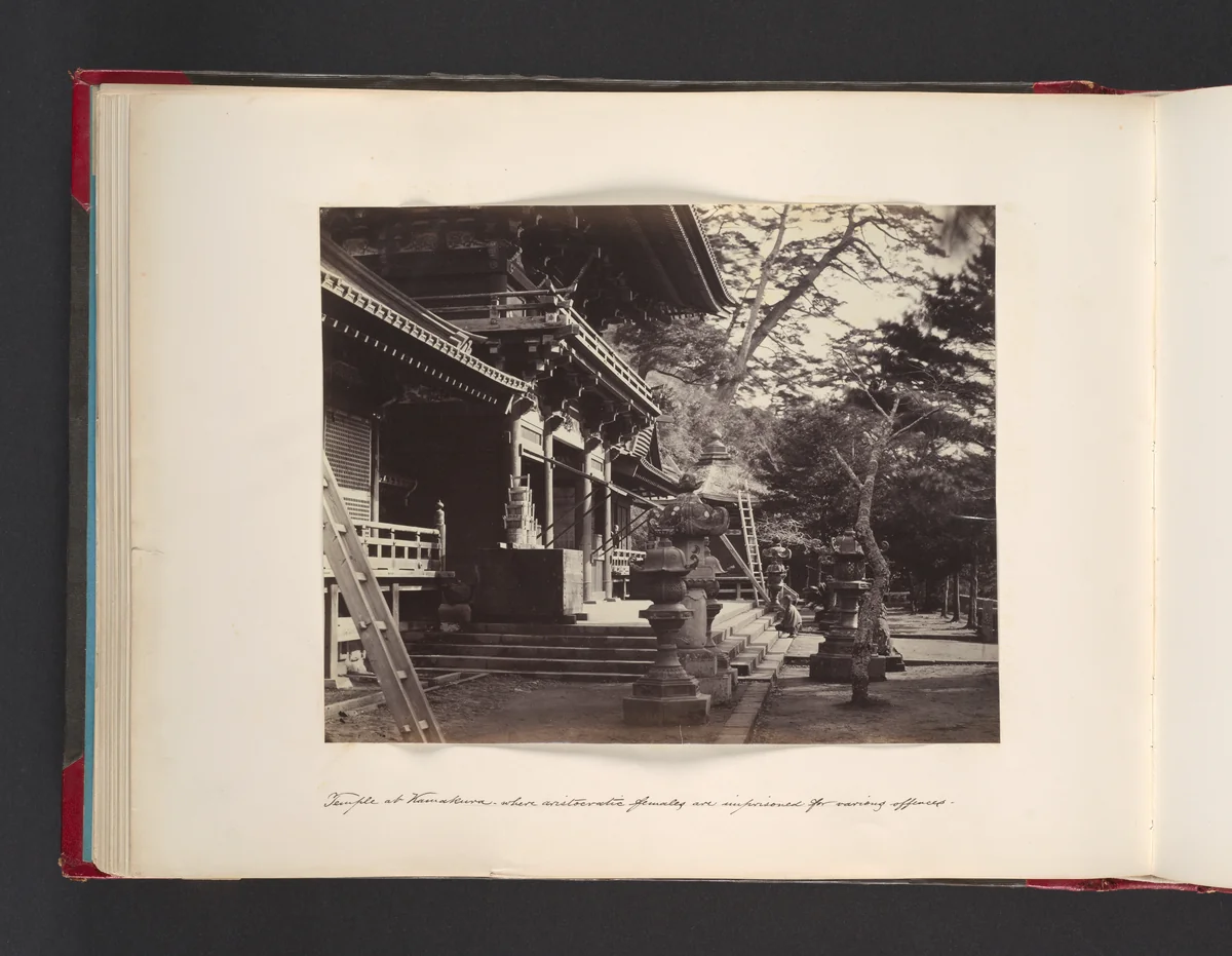 Temple at Kamakura Where Aristocratic Female are Imprisoned for Various Offences by John Thomson, photograph, 1865
