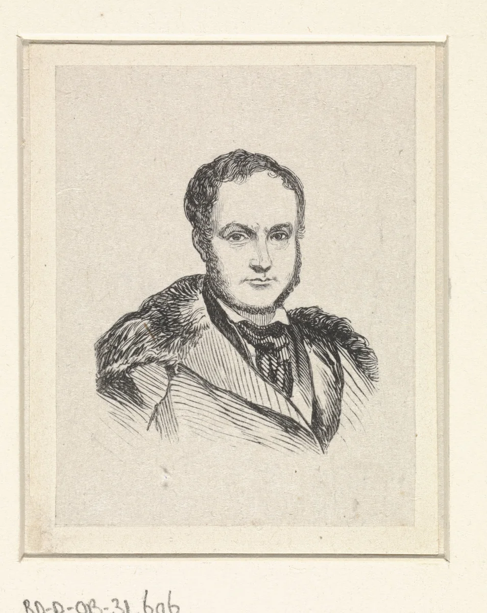 Portret van Henri Van der Haert by anonymous, print, 1840-1842