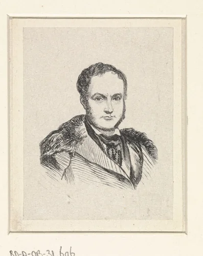 Portret van Henri Van der Haert by anonymous, print, 1840-1842