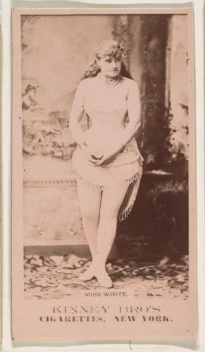 Miss White, from the Actresses series (N245) issued by Kinney Brothers to promote Sweet Caporal Cigarettes by Kinney Brothers Tobacco Company, photograph, 1890