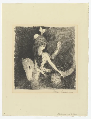 The Plumed Horsewoman (La Cavalière) by Marie Laurencin, print, 1926