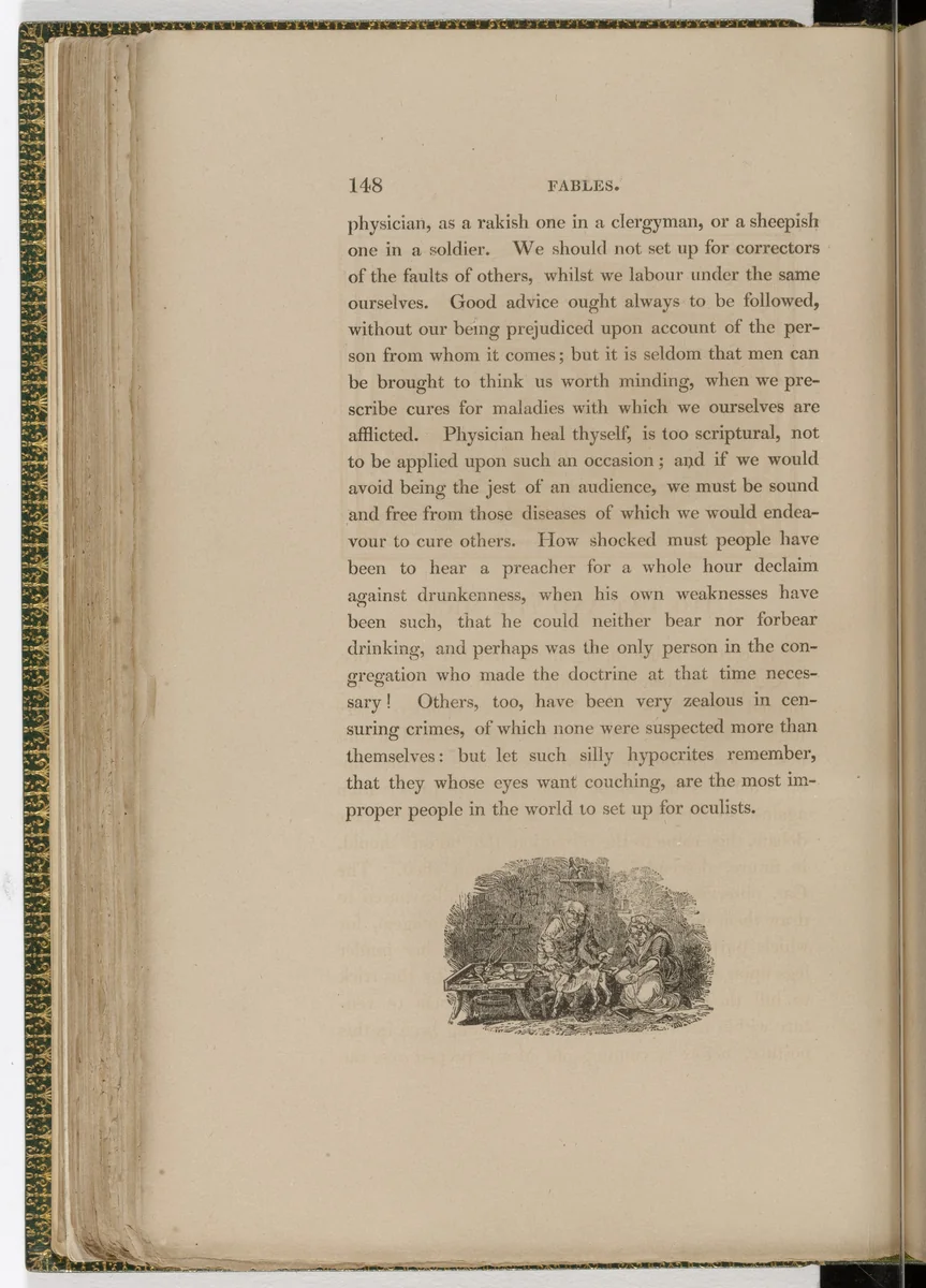 Tailpiece (page 148) from The Fables of Aesop by Thomas Bewick, illustrated book, 1818