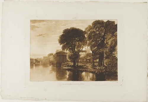 Isleworth, plate 63 from Liber Studiorum by Joseph Mallord William Turner, print, 1819