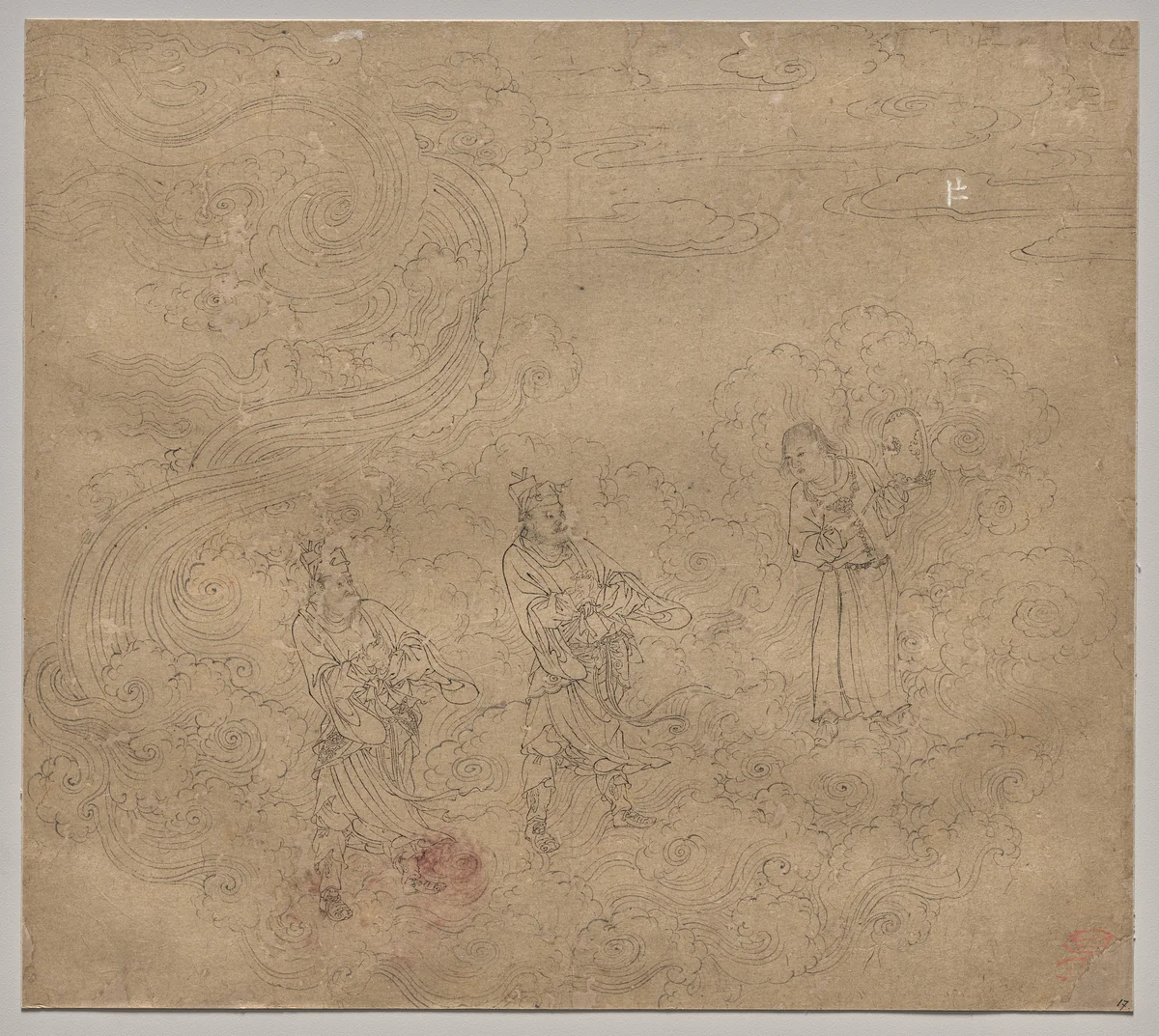 Album of Daoist and Buddhist Themes: Procession of Daoist Deities: Leaf 17 by Unknown, painting, 1200-1299