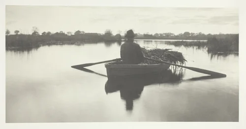Rowing Home the Schoof-Stuff by Peter Henry Emerson, photograph, 1886